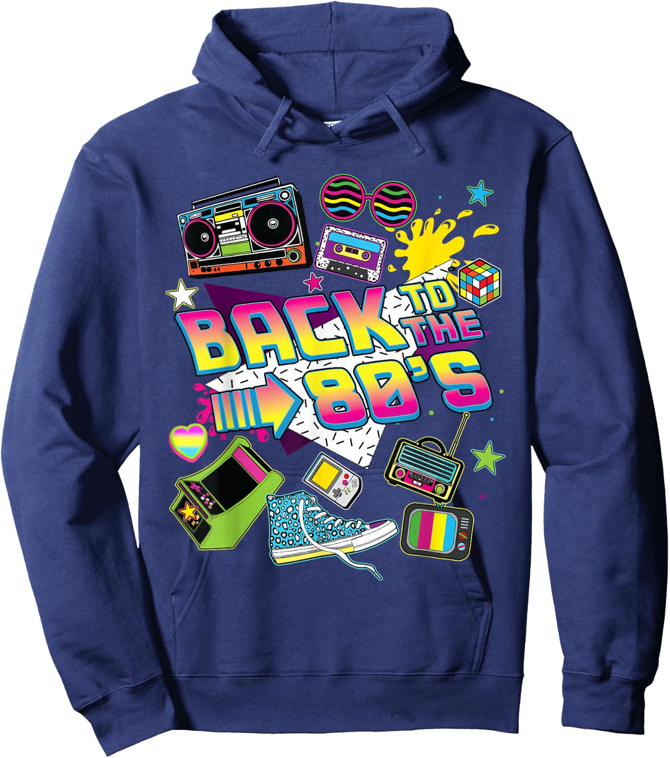 Back To The 80s Costumes Women I Love 80s Birthday Party Men Hoodie - Hoodie | Navy