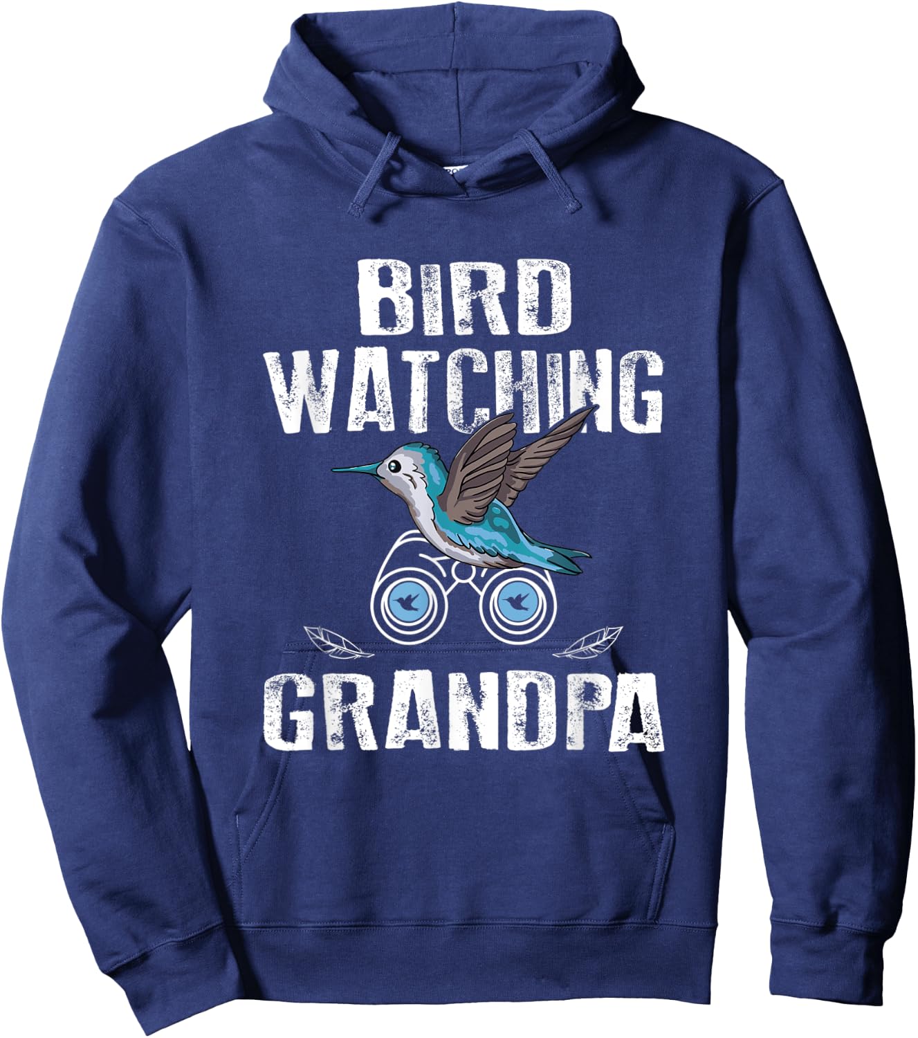 Bird Watching Grandpa Birdwatching Birding Hoodie - Hoodie | Navy