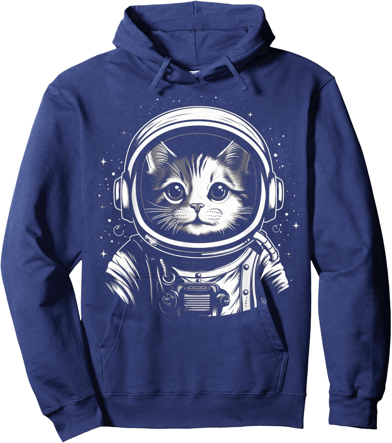 Astronaut Cat Shirt Kids Space Cat Astronaut Cat Mom Cat Dad Hoodie - Hoodie | Navy