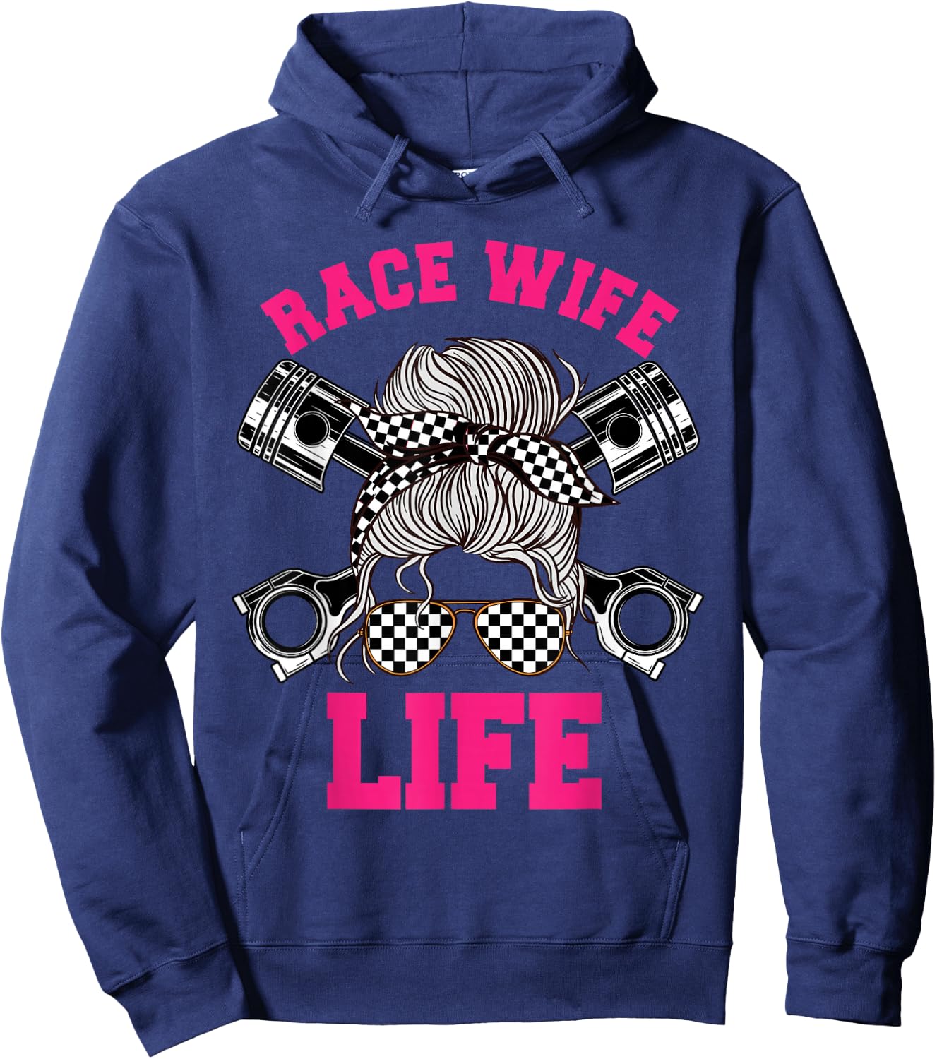 Race Wife Life Dirt Track Racing Racer Bike Car MX Hoodie - Hoodie | Navy