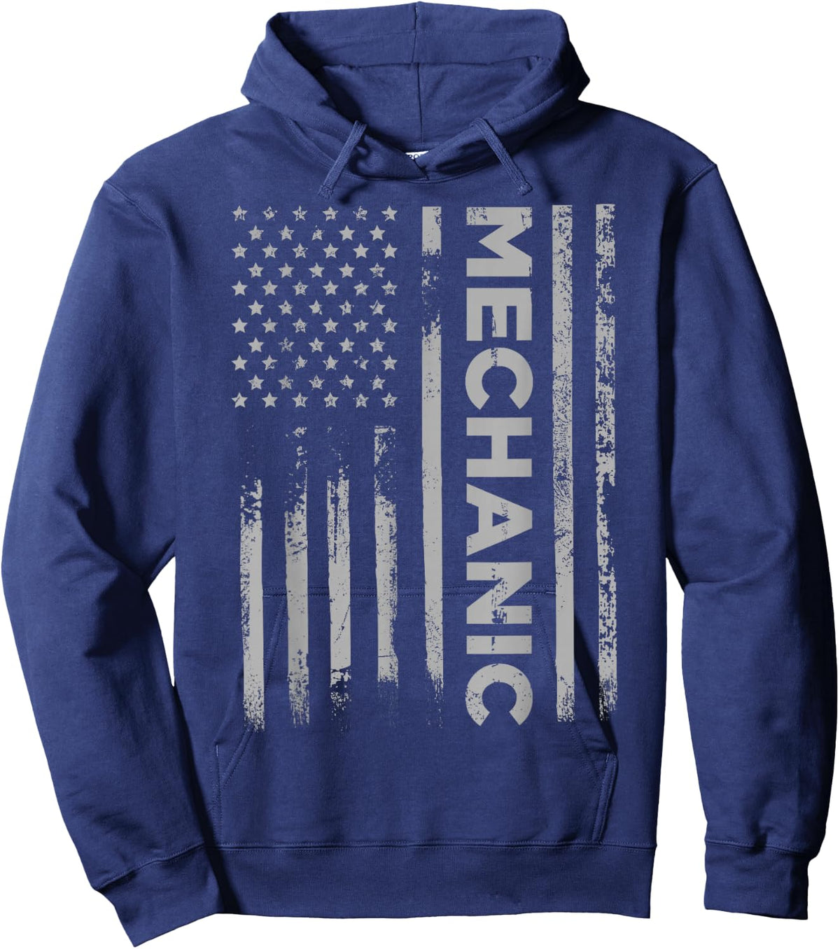 Mechanic American Flag Men Patriotic Car Mechanic USA Flag Hoodie - Hoodie | Navy