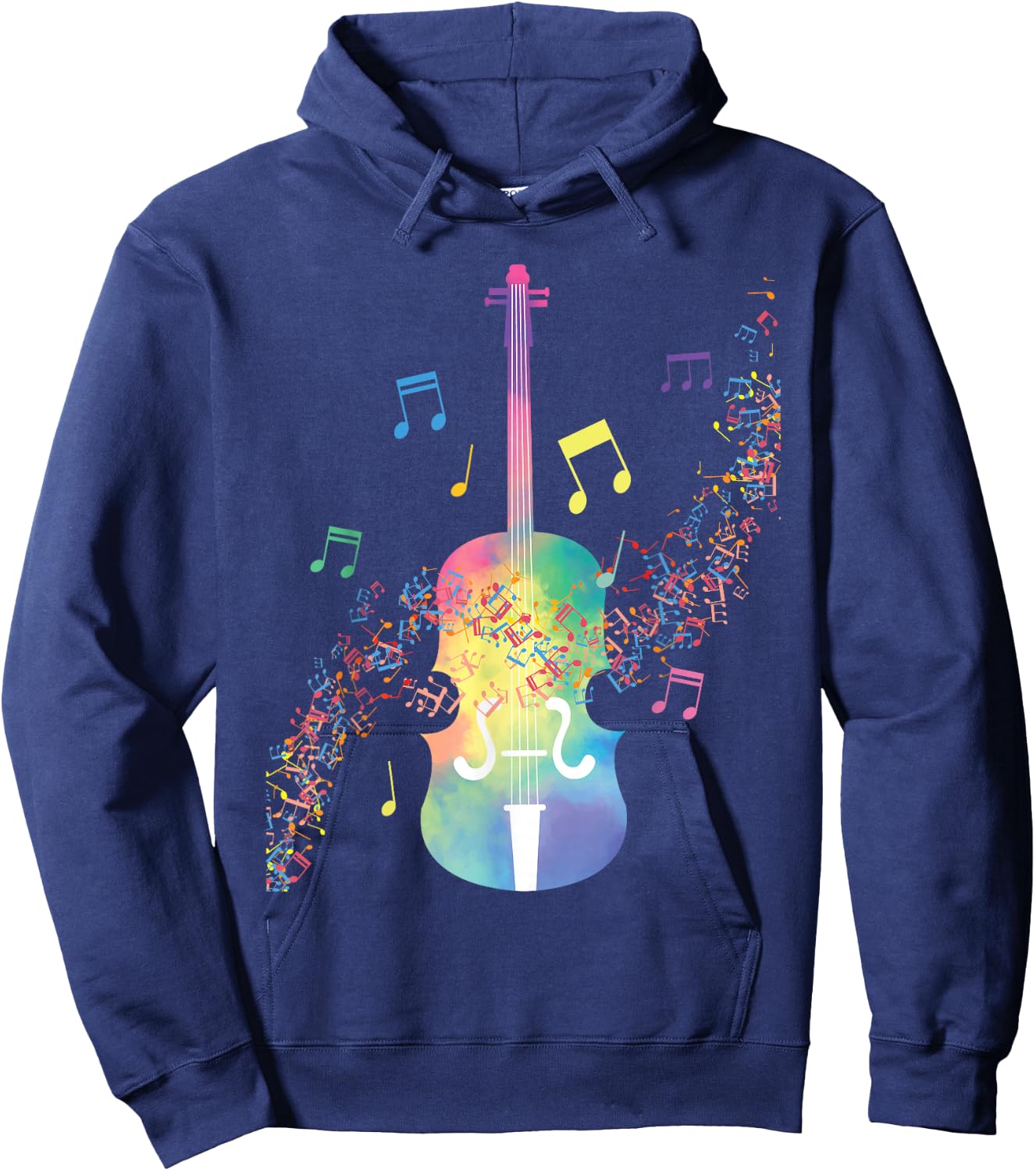 Colorful Cello Player Cellist Musician Classical Music Hoodie - Hoodie | Navy