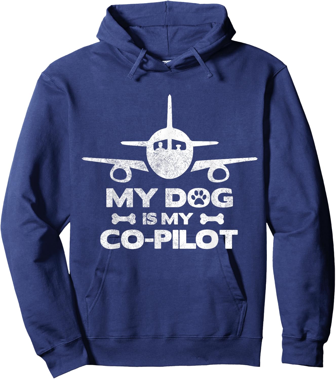 My Dog Is My Co Pilot Aviation Aviator Flying Hoodie - Hoodie | Navy