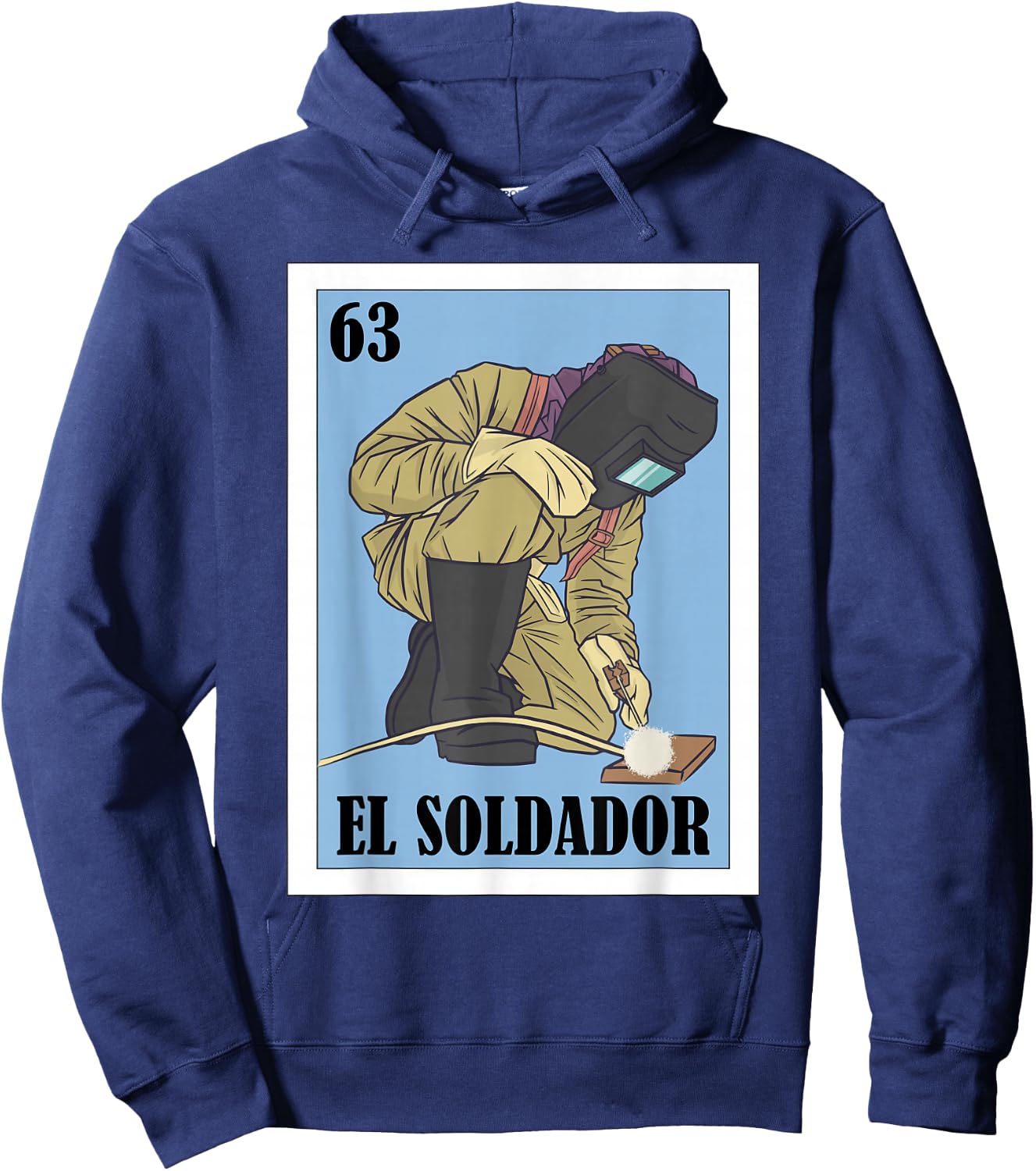 Funny Mexican Welding Design for Welders - El Soldador Hoodie - Hoodie | Navy