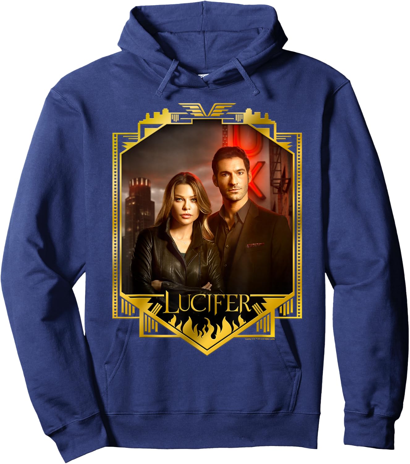 Lucifer Morningstar And Detective Decker Hoodie - Hoodie | Navy