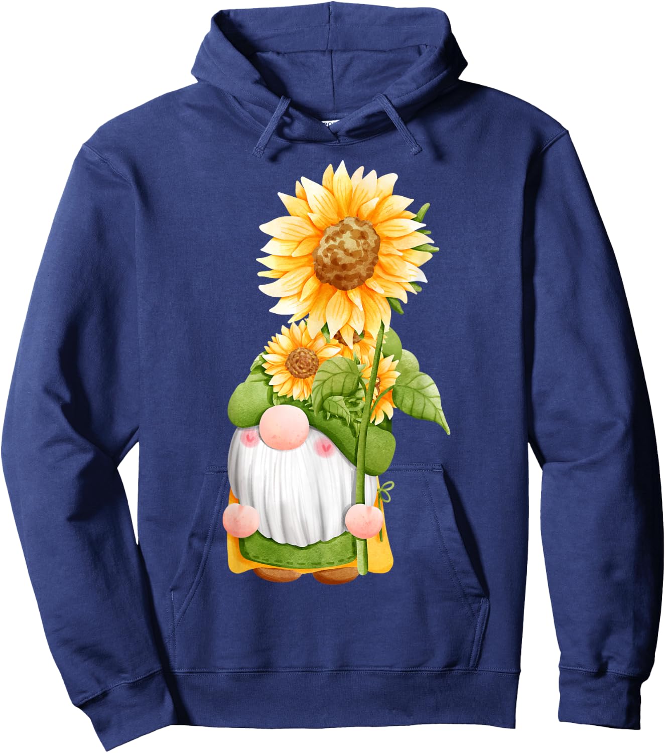 Summer Fall Sunflower Gnome Women's Hoodie - Hoodie | Navy