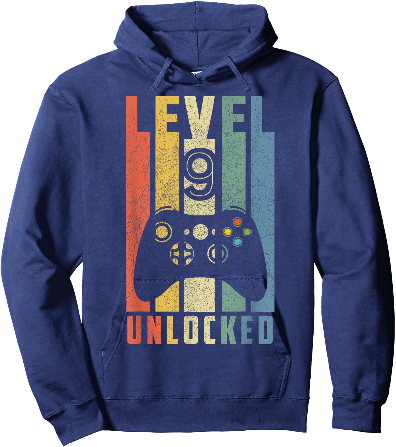 Level 9 Unlocked 9th Video Gamer Birthday Boy Gifts Hoodie - Hoodie | Navy