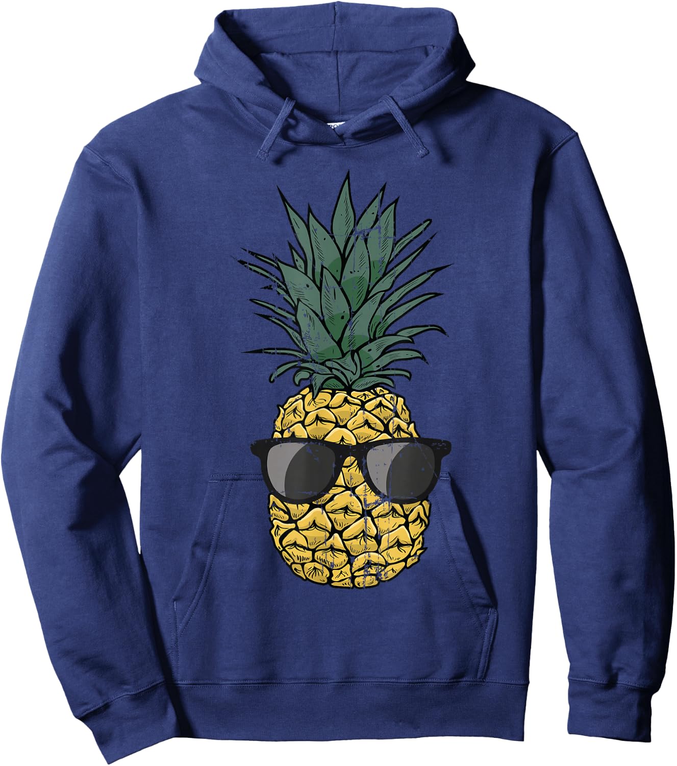 Vintage Pineapple T Shirt Cute fruit Food Clothing Pajama Hoodie - Hoodie | Navy