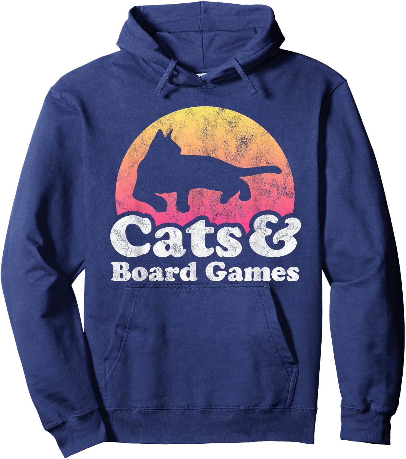 Cats and Board Games Men's or Women's Cat and Board Game Hoodie - Hoodie | Navy