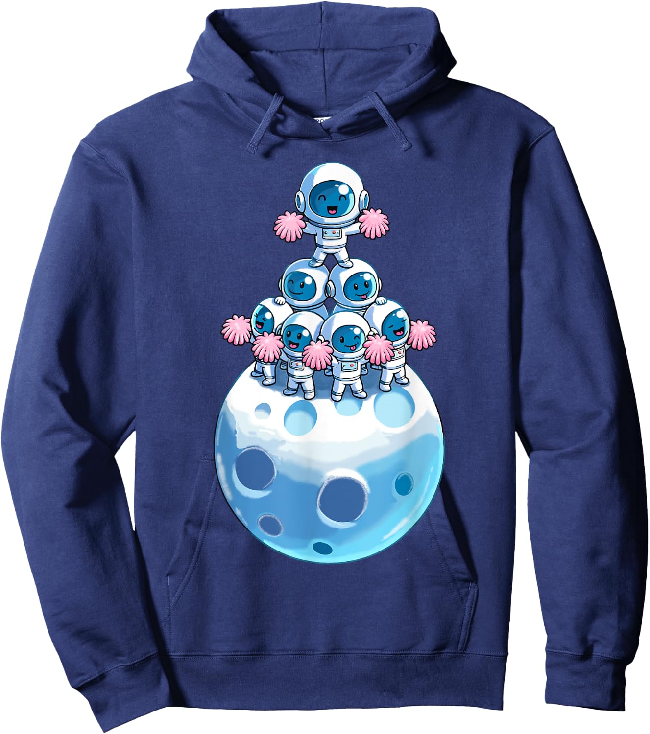 Astronaut Cheerleading Cheerleader Cheer Flyer Kids Hoodie - Hoodie | Navy