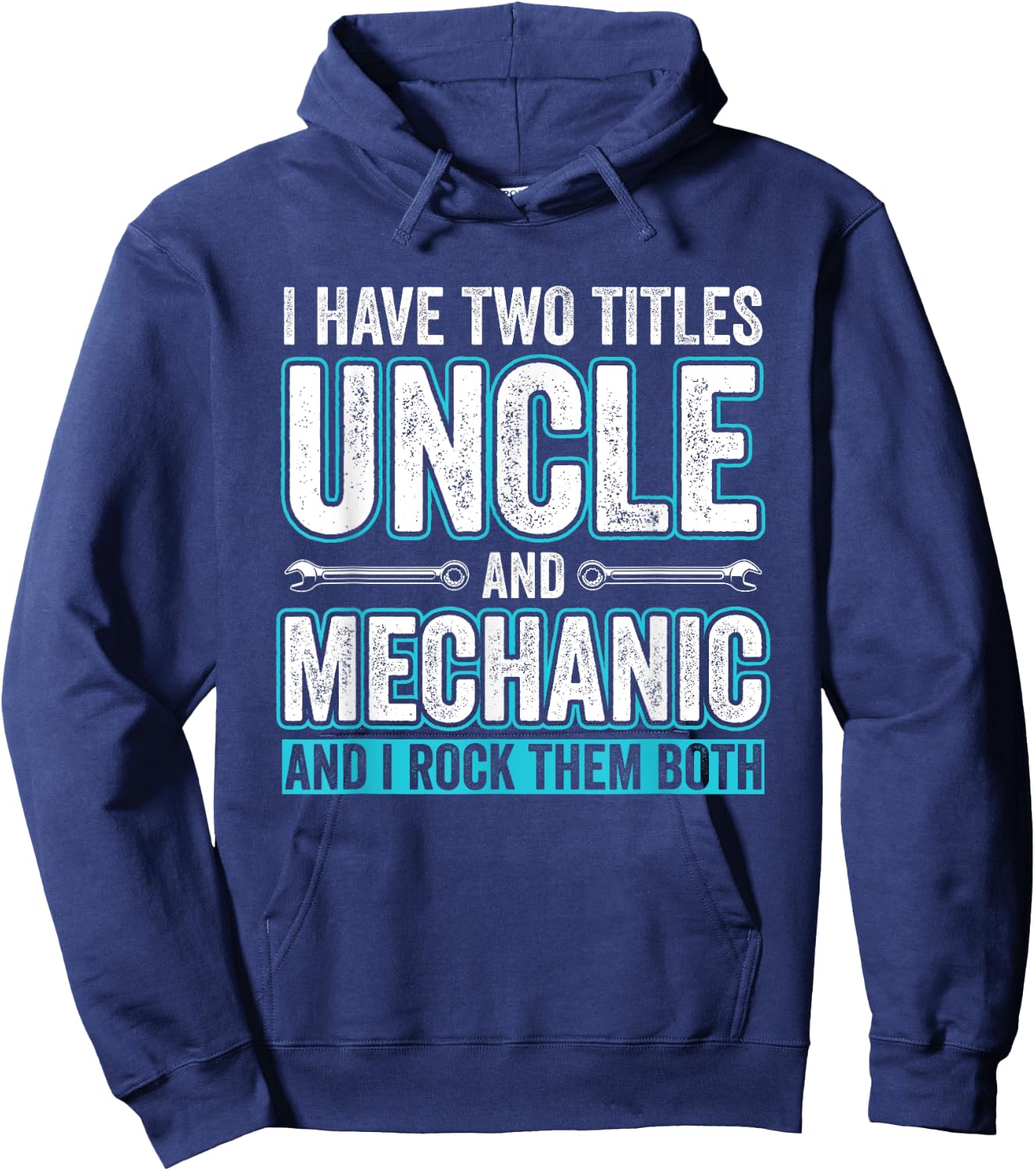Uncle and Mechanic Funny Garage Fixing Cars Uncle Hoodie - Hoodie | Navy