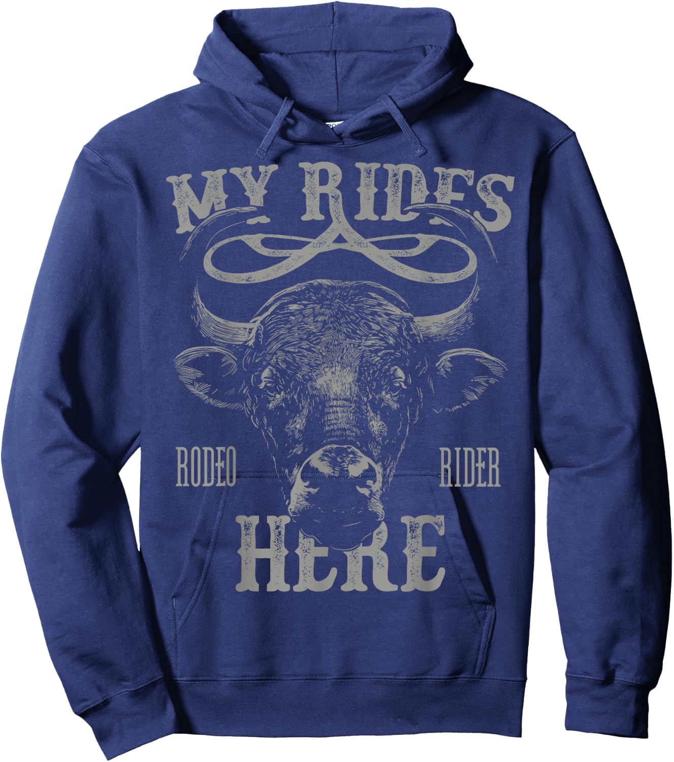 Bull Riding PBR Rodeo Bull Riders Cowboys Western Ranch Hoodie - Hoodie | Navy