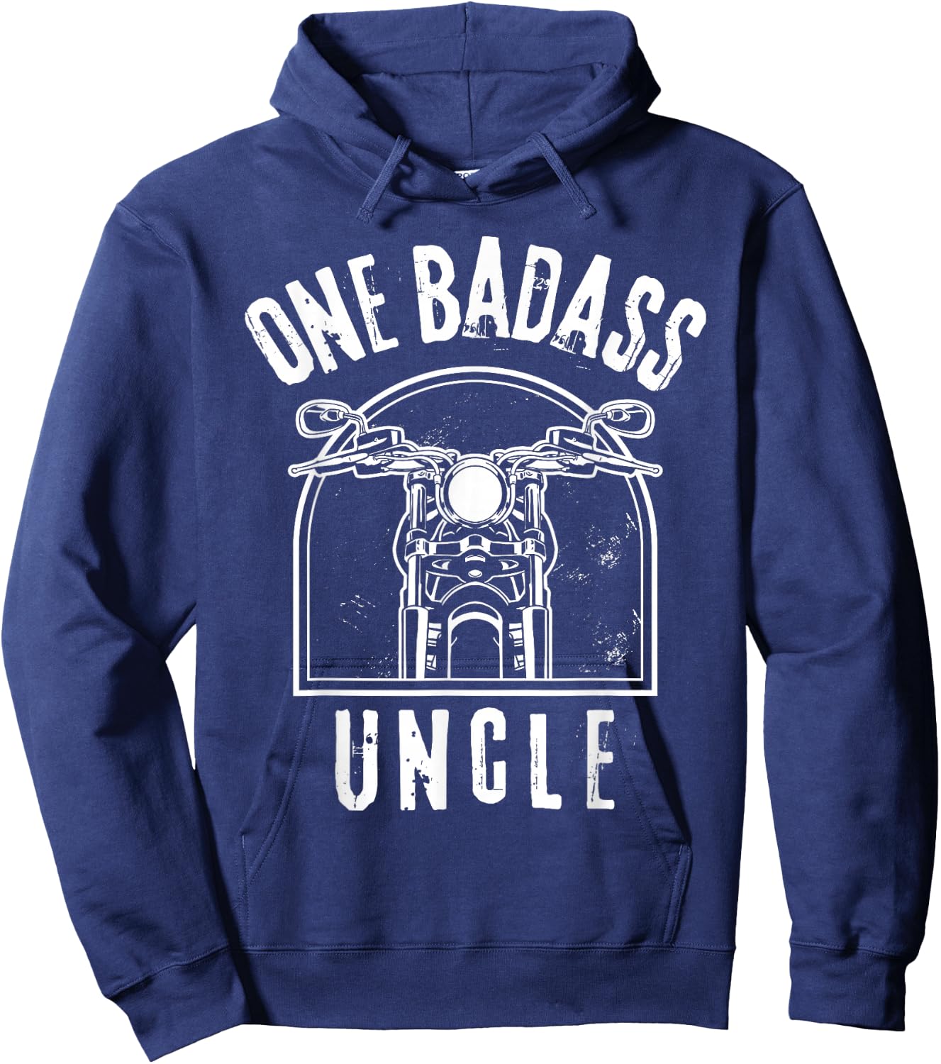 One Badass Uncle Motorcycle Biker Rider Fathers Days Hoodie - Hoodie | Navy