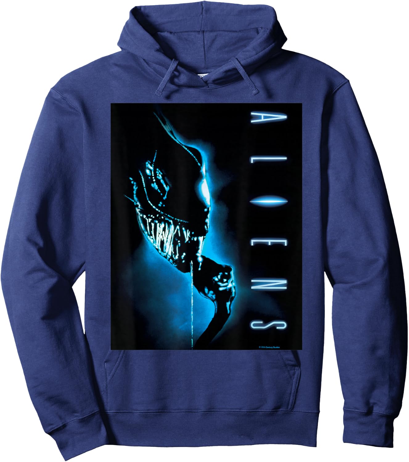 Aliens Xenomorph Retro Movie Poster Hoodie - Hoodie | Navy