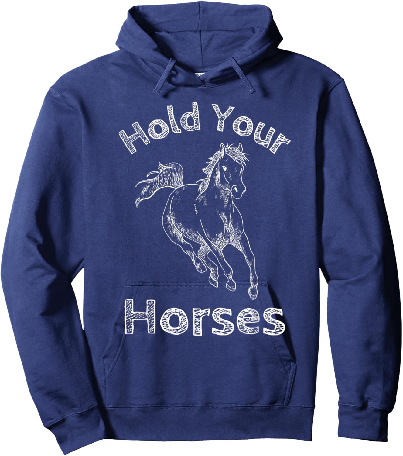 Hold your horses, Rodeo, Vintage retro cowboy, western Hoodie - Hoodie | Navy