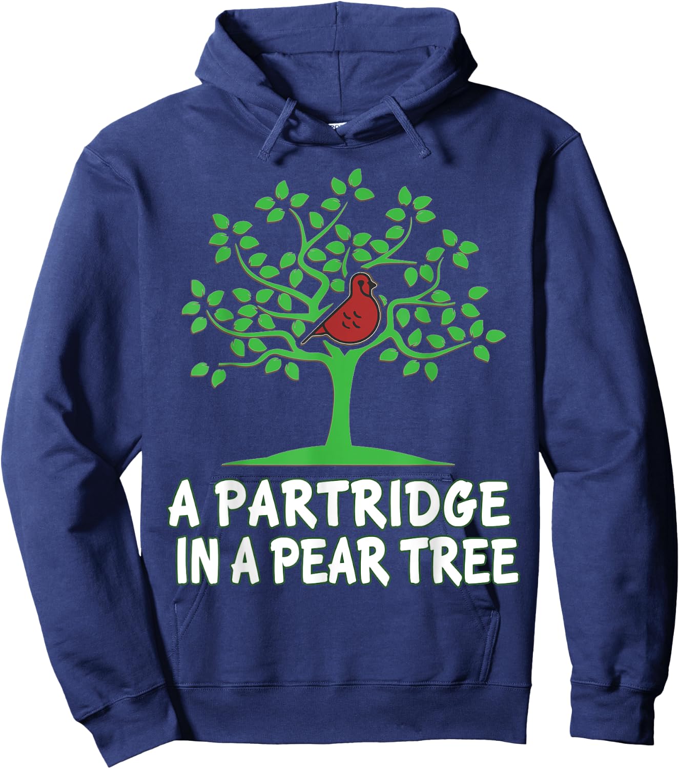 A Partridge in Pear Tree Song 12 Days Christmas Group Gift Hoodie - Hoodie | Navy