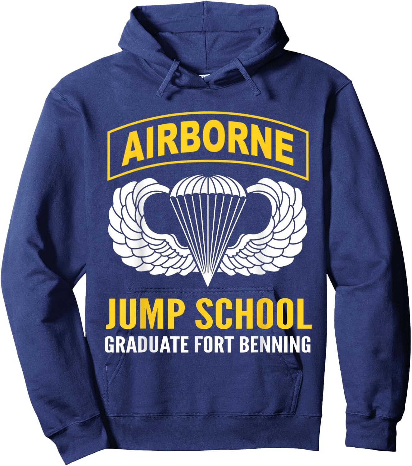 Airborne Jump School Graduate Fort Benning US Veteran Hoodie - Hoodie | Navy