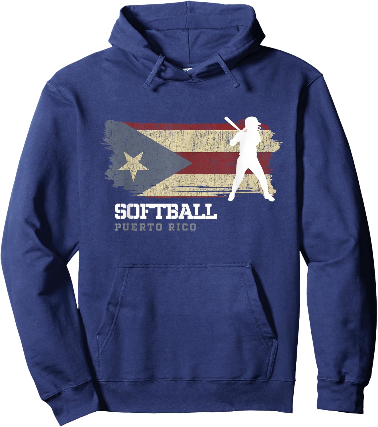 Puerto Rico Softball Team Girls Baseball Softball Hoodie - Hoodie | Navy