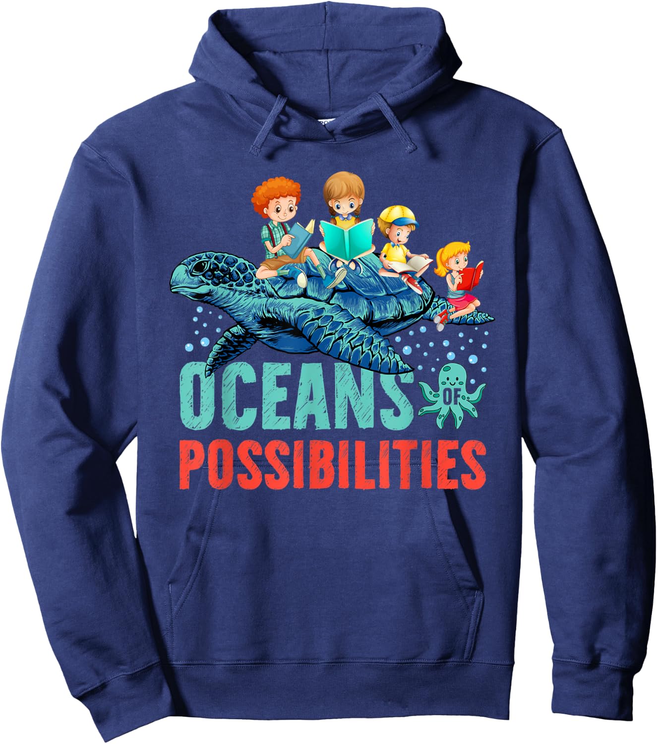 Oceans Of Possibilities Summer Reading 2022 Octopus Men Women Kids Hoodie - Hoodie | Navy