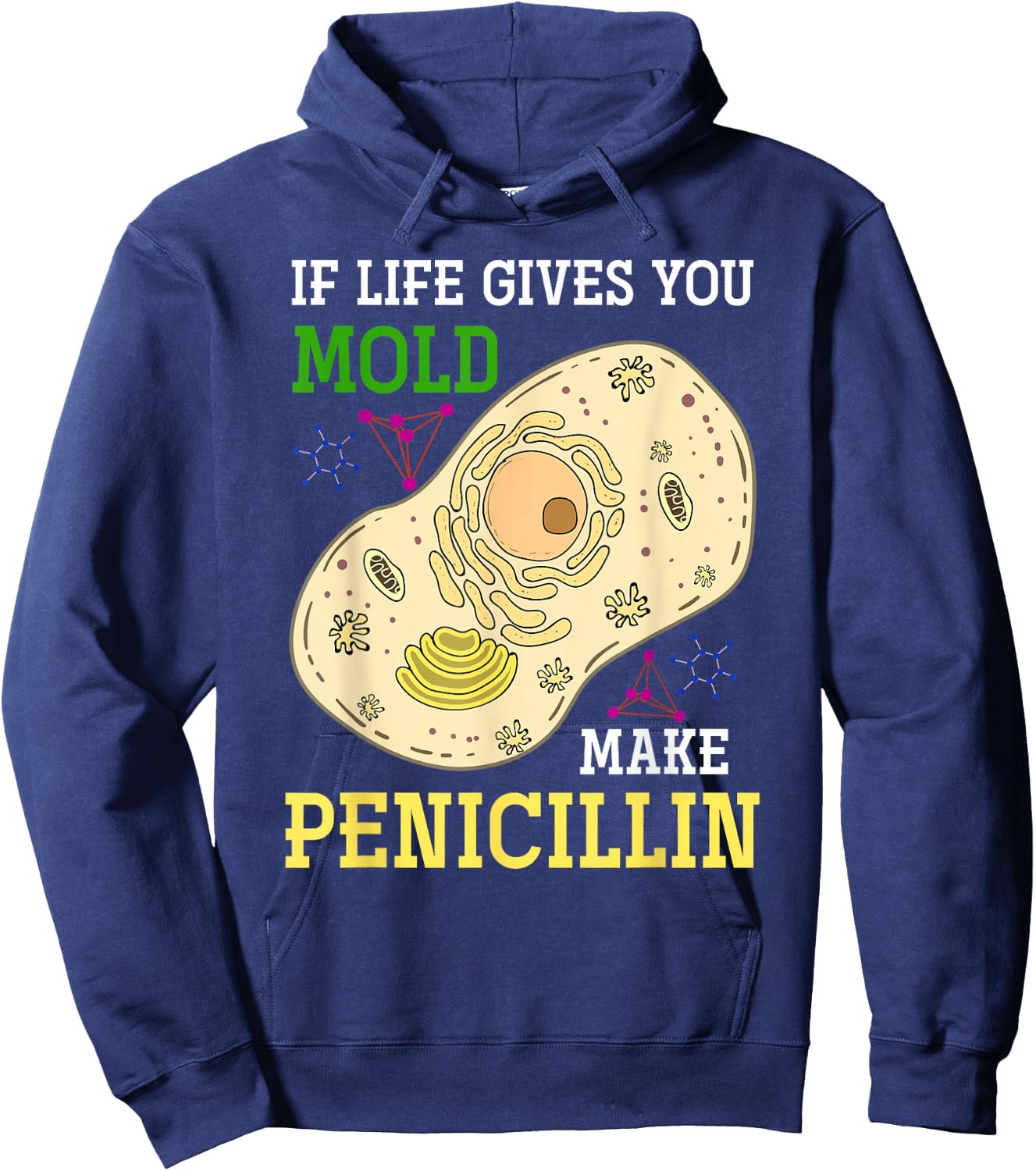 Natural Science Penicillin Biologist Gift Biology Hoodie - Hoodie | Navy