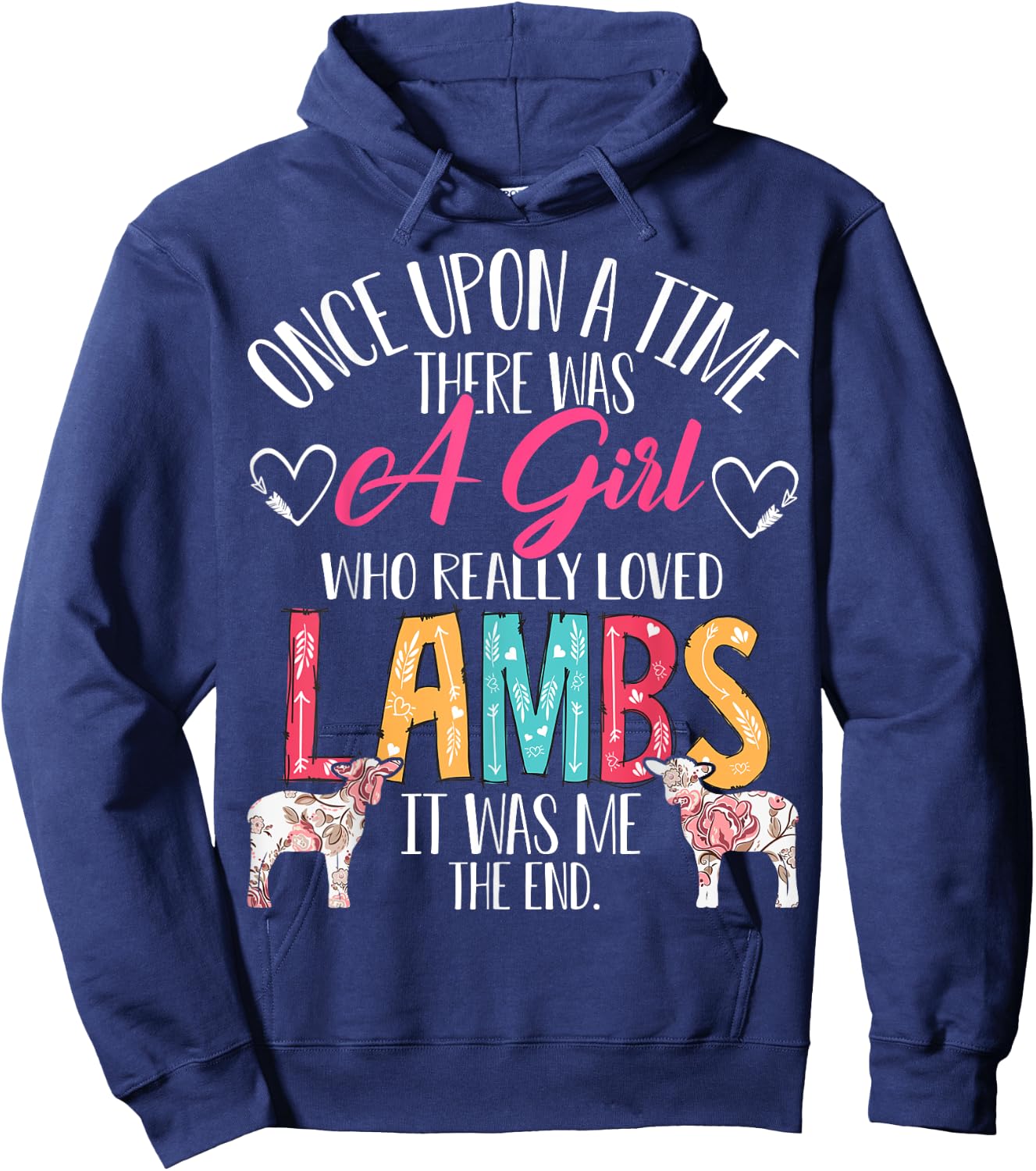 There Was A Girl Who Really Loved Lambs Sheep Lover Gifts Hoodie - Hoodie | Navy