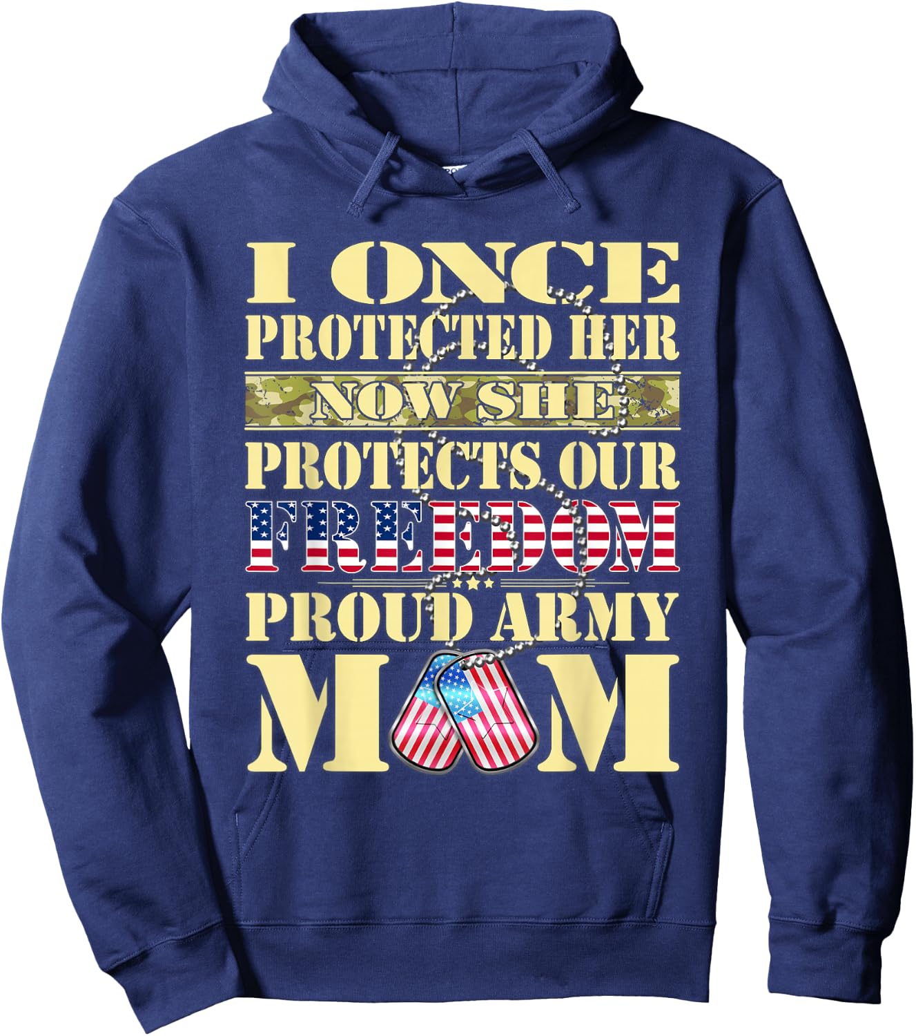 My Daughter is A Soldier Proud Army Mom Military Mother Gift Hoodie - Hoodie | Navy