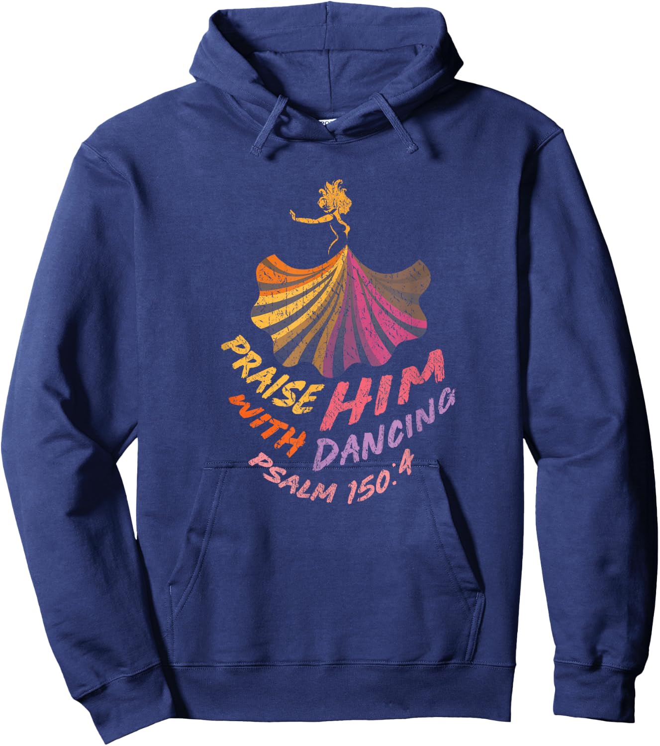 Christian Worship Dancer Praise Him with Dancing Hoodie - Hoodie | Navy