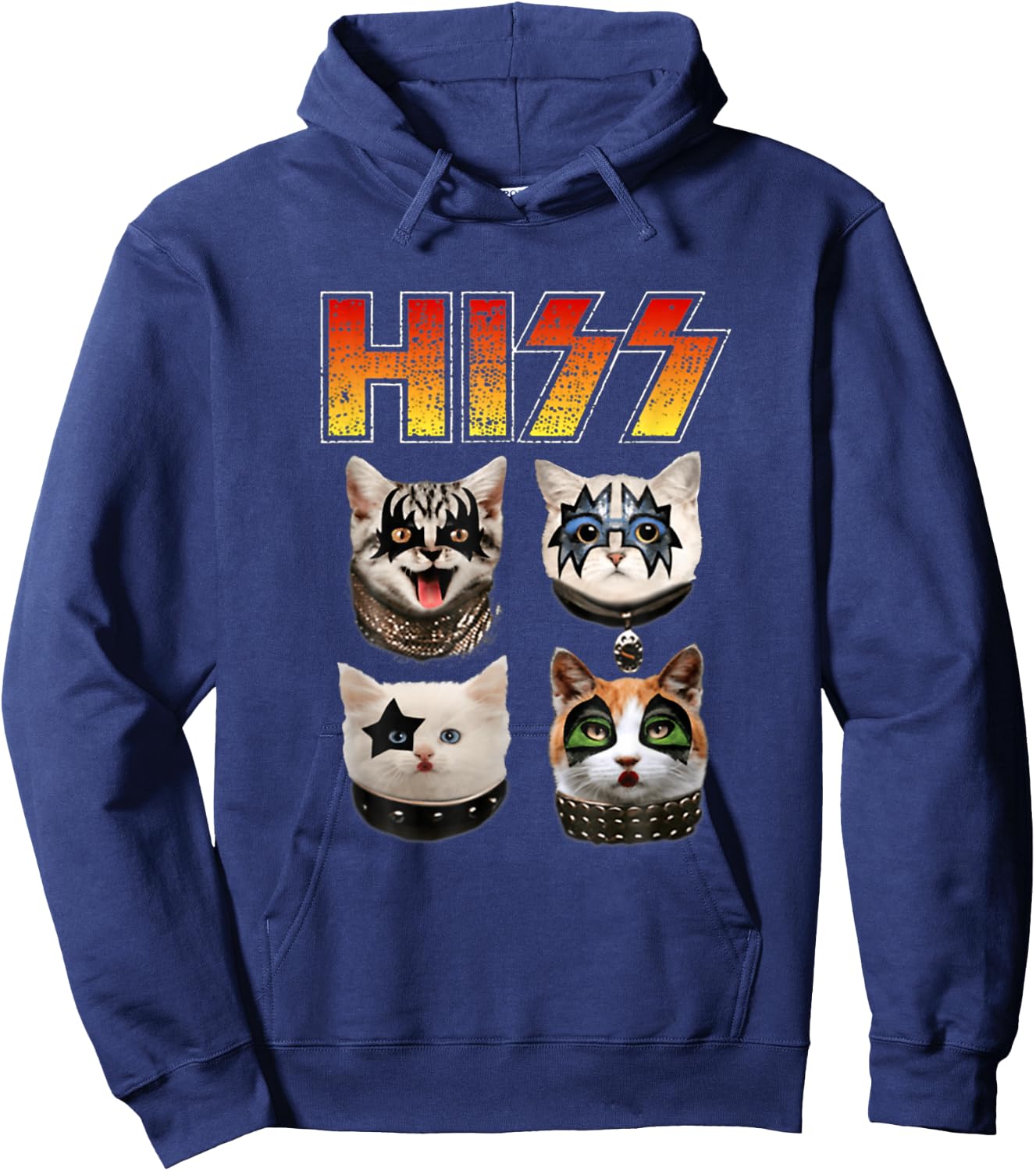 Hiss Funny Cat Lover Hoodie - Hoodie | Navy