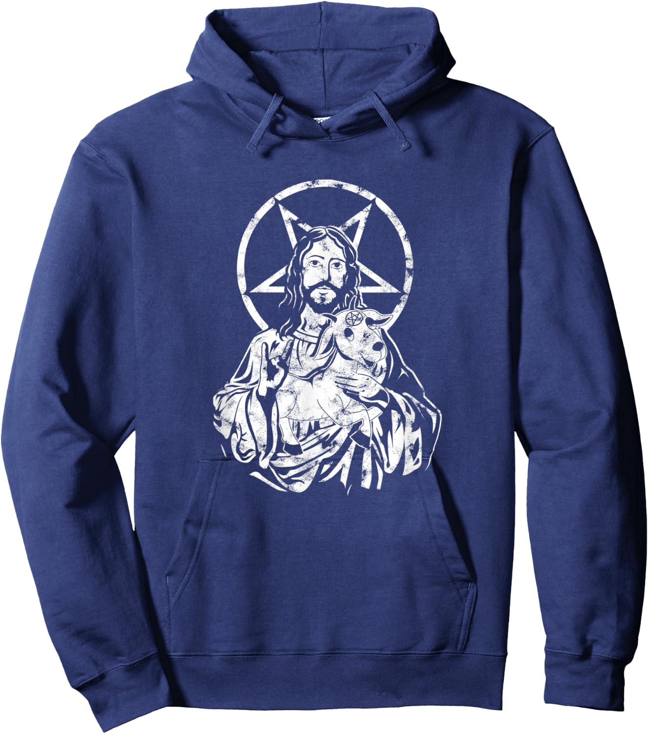 Blackcraft Jesus Satan Baphomet Goat Atheist - Anti Religion Hoodie - Hoodie | Navy