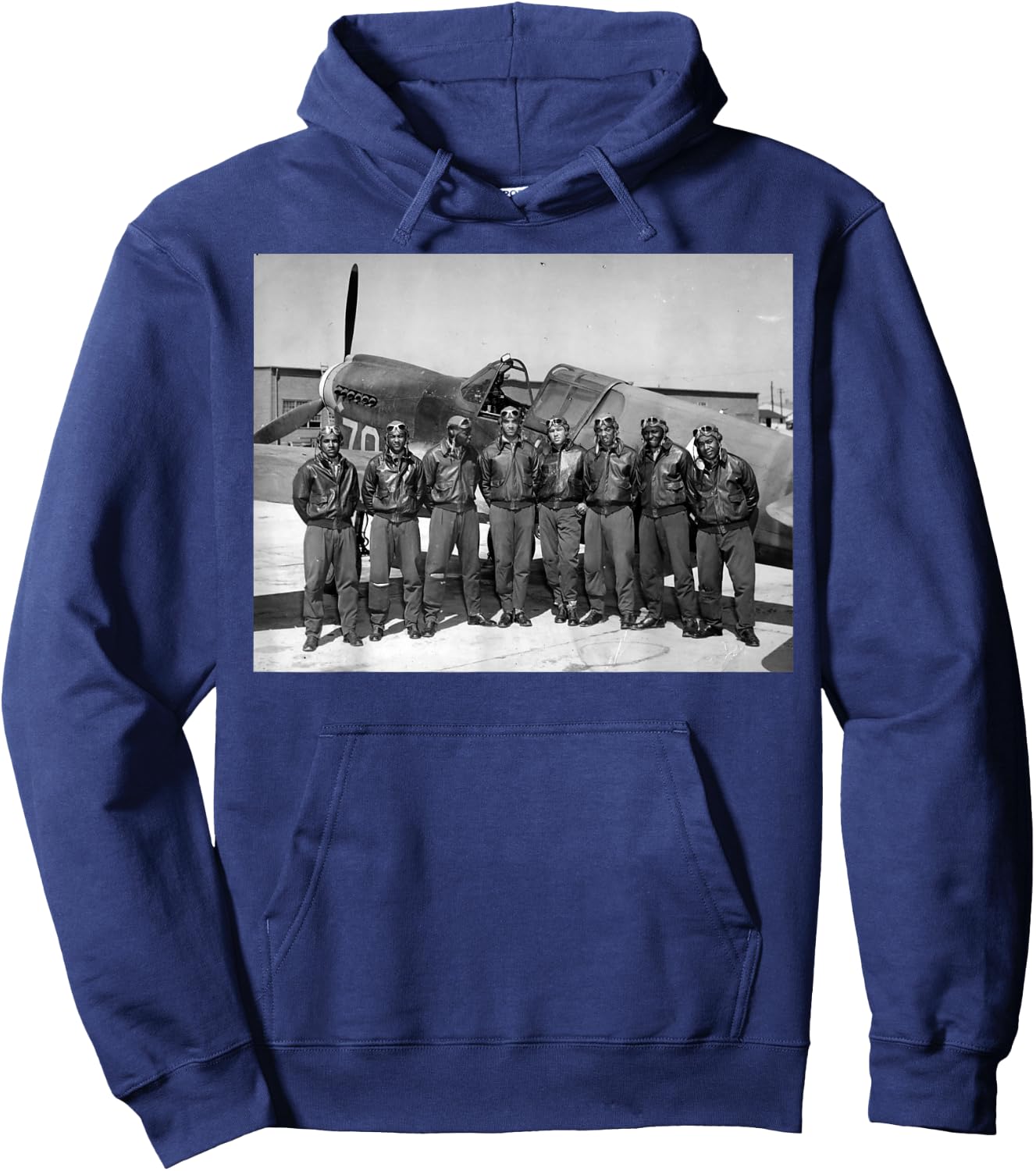Retro Black Airmen Black History World War 2 Tuskegee Pilots Hoodie - Hoodie | Navy
