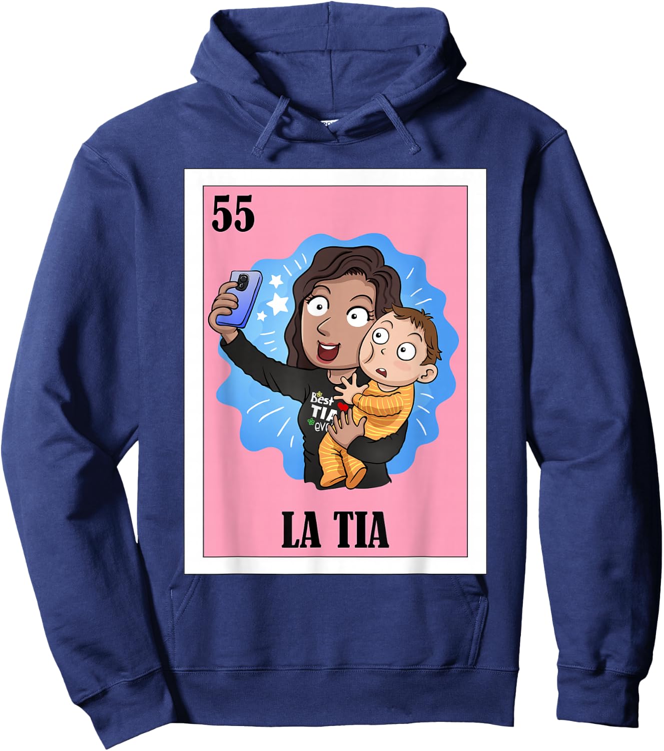 Funny Mexican Design for Aunt - La Tia Hoodie - Hoodie | Navy