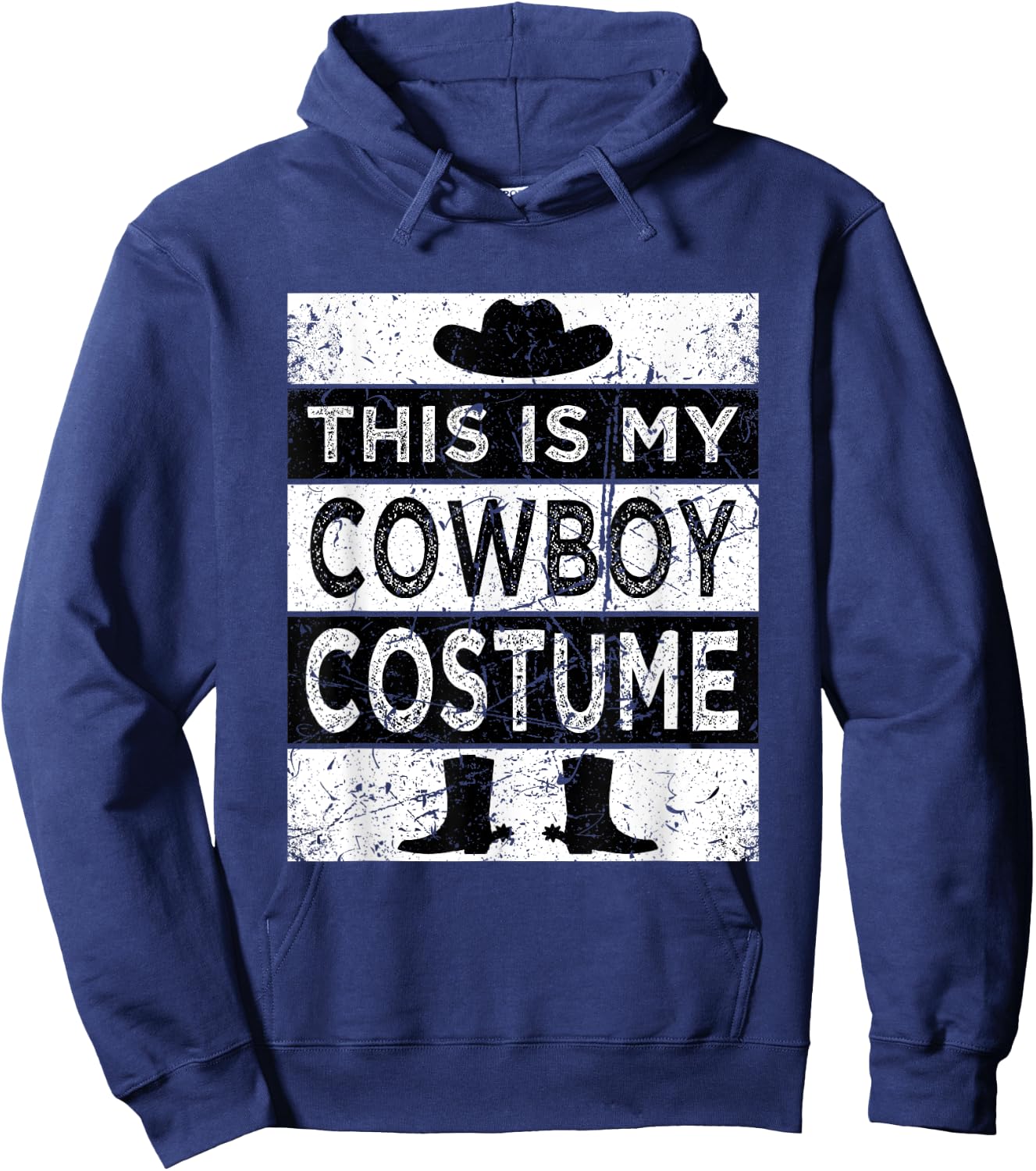 Cowboy Costume Country Western Costume Men Women Kids Hoodie - Hoodie | Navy