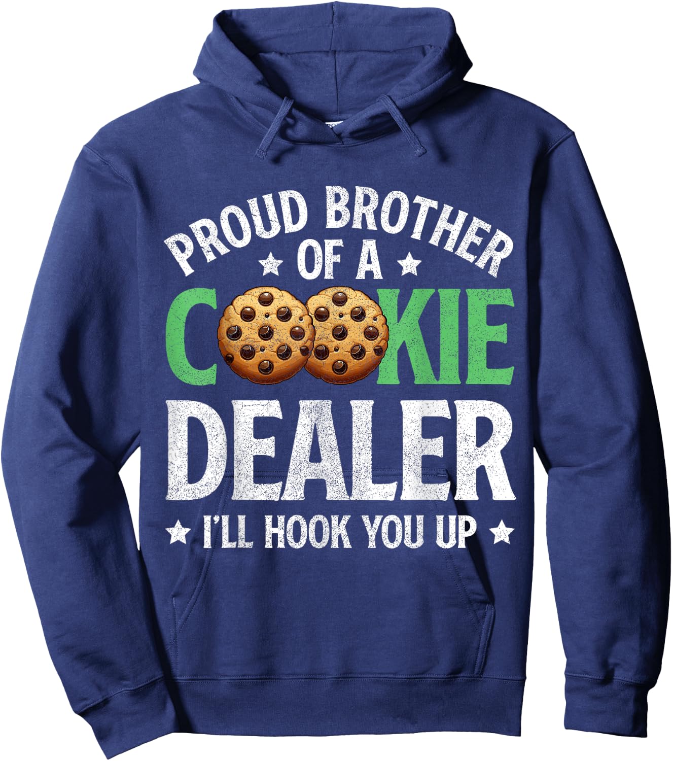 Proud Brother Of A Cookie Dealer Girl Leader Scout Dealer Hoodie - Hoodie | Navy