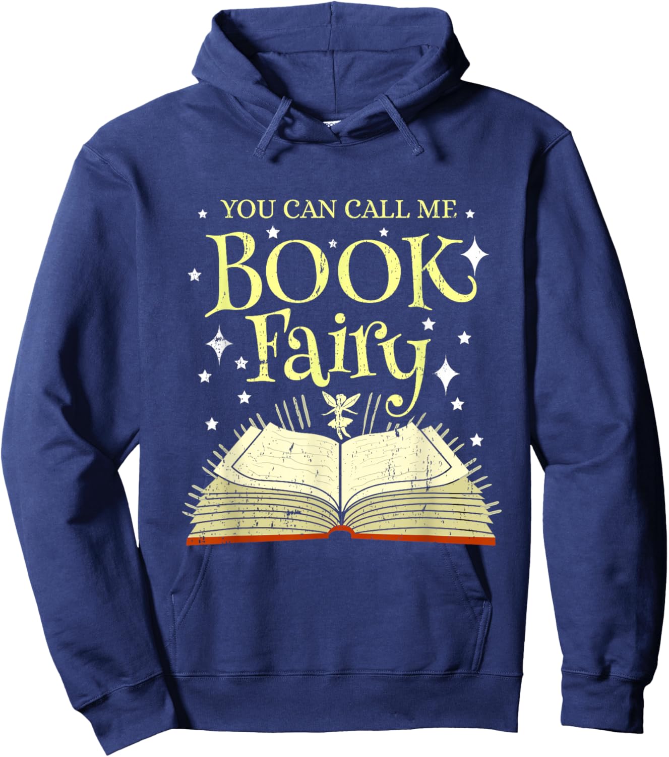 You Can Call Me Book Fairy Librarian Vintage Hoodie - Hoodie | Navy