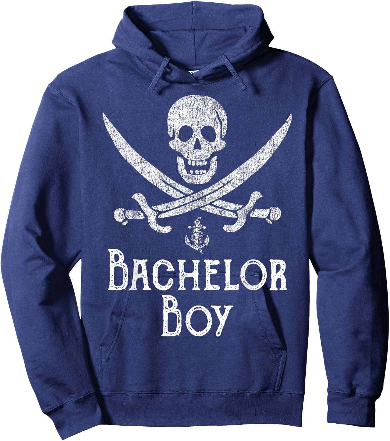 Bachelor Party Shirt Funny Pirate Skull Sword Groom Gift Hoodie - Hoodie | Navy