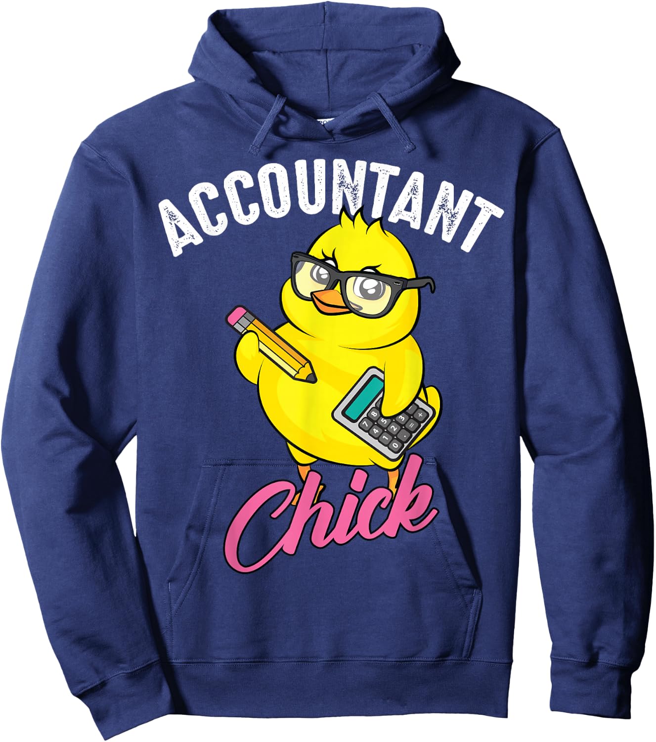Funny Accountant Chick Gift CPA Bookkeeper Auditor Women Hoodie - Hoodie | Navy