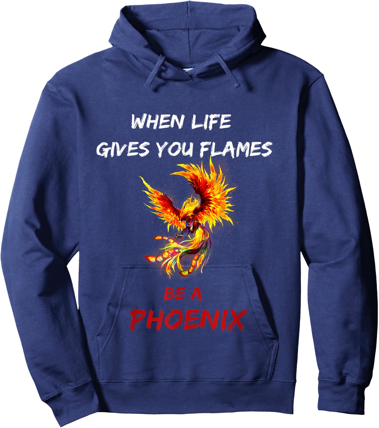 Phoenix Rising Inspiration Motivation Quote Gift Hoodie - Hoodie | Navy