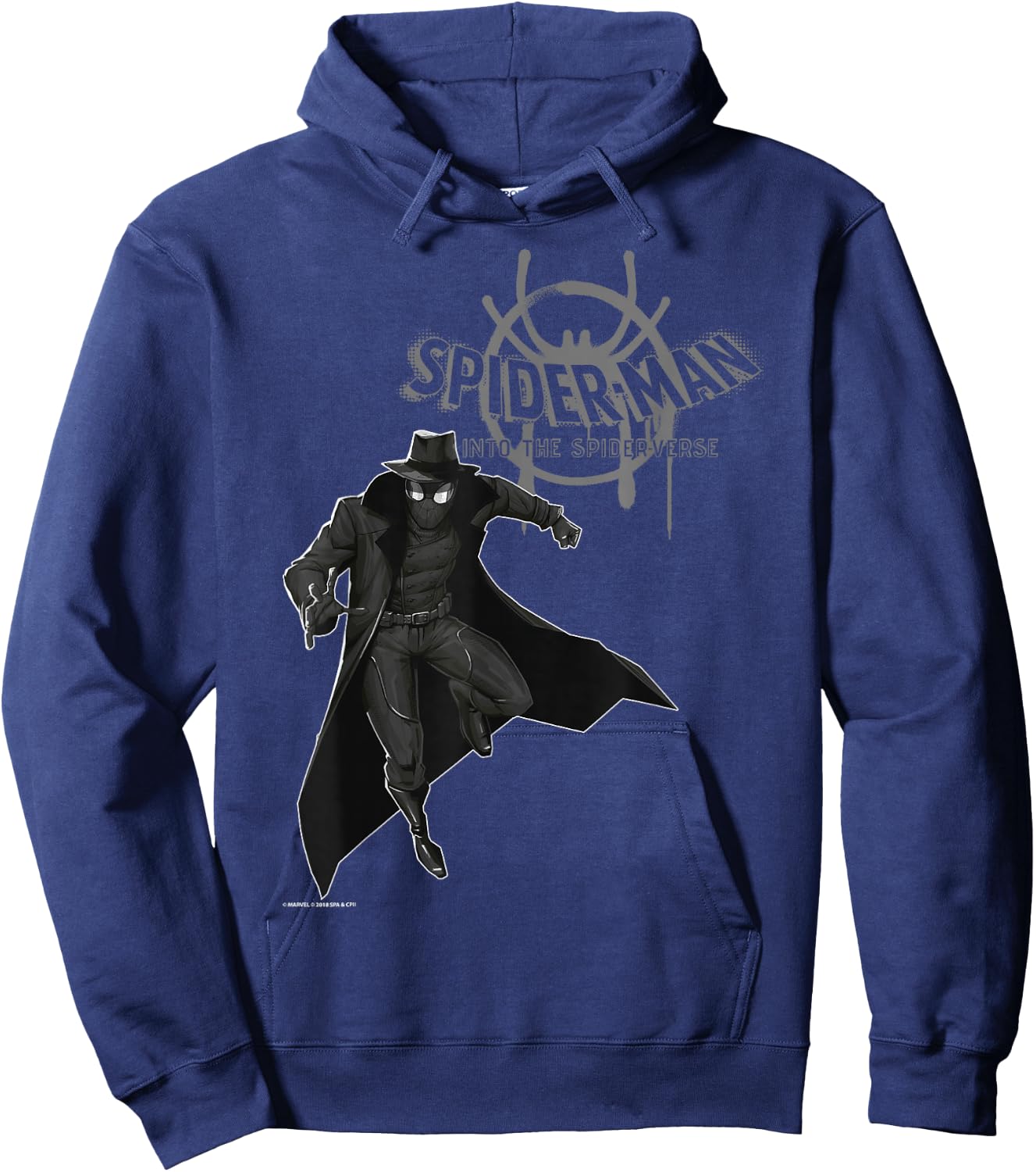 Marvel Spider-Man Spiderverse Noir Logo Graphic Hoodie - Hoodie | Navy