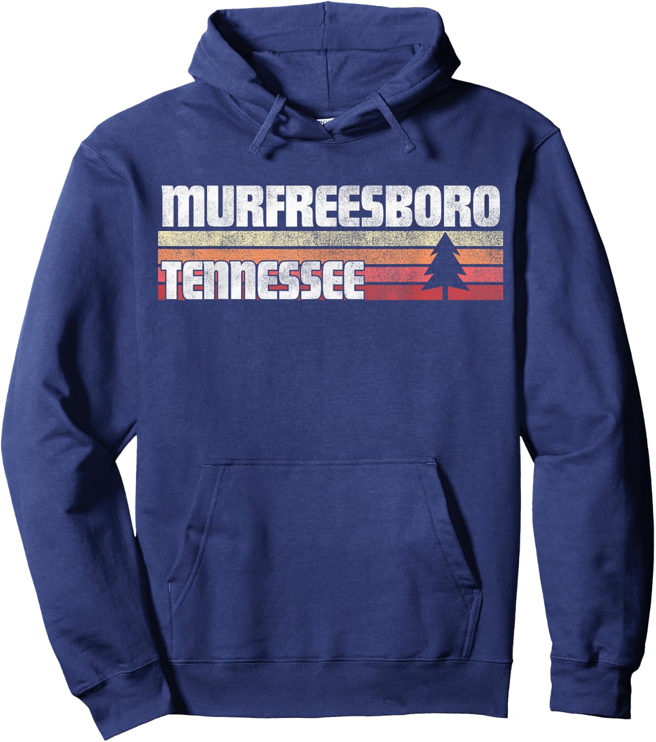 Murfreesboro Tennessee TN Gift Retro Style Vintage 70s 80s Hoodie - Hoodie | Navy