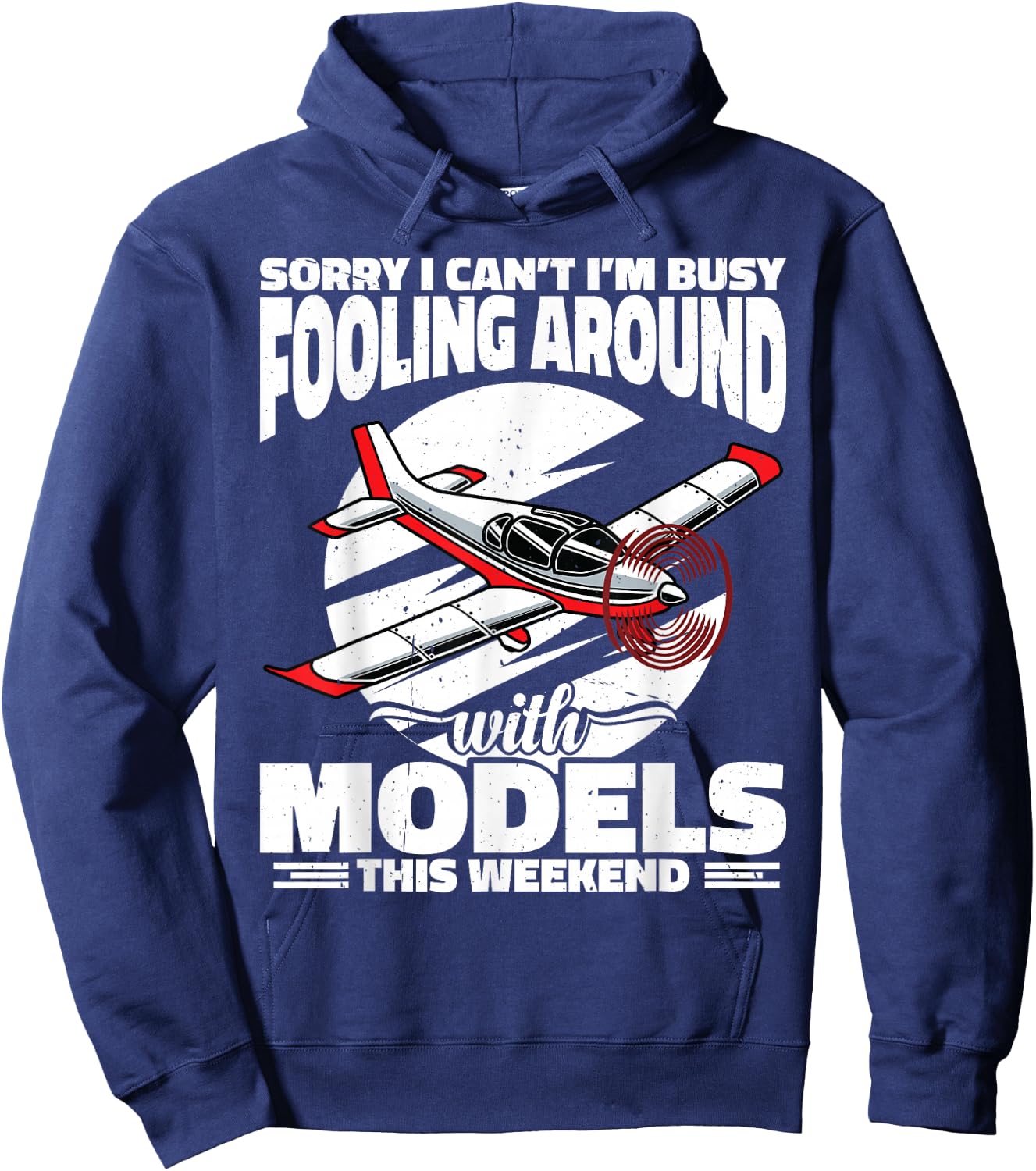 RC Plane Pilot RC Aircraft Radio Controlled Model Airplane Hoodie - Hoodie | Navy