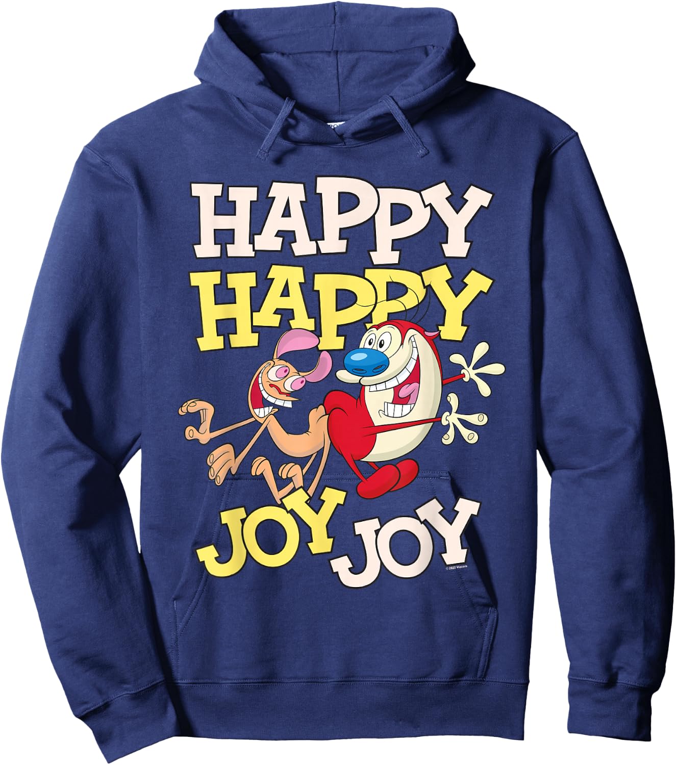 Ren and Stimpy Happy Happy Joy Joy Dance Hoodie - Hoodie | Navy