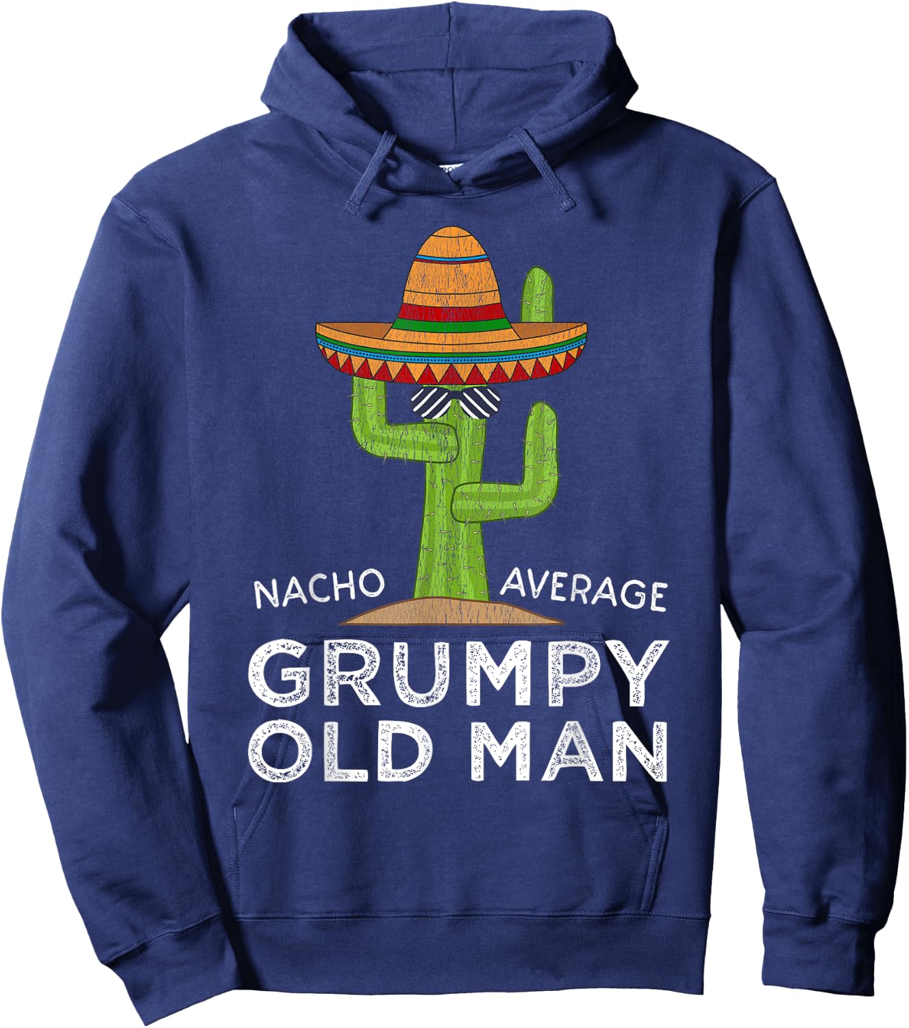 Fun Hilarious Funny Grumpy Old Man Hoodie - Hoodie | Navy