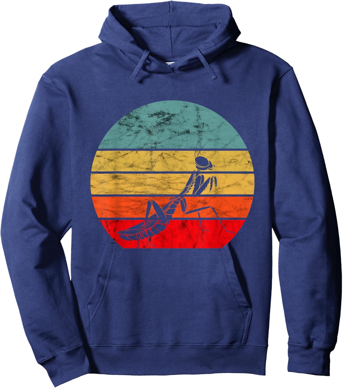 Praying Mantis Retro Vintage Mantis Insect Bug Lover Hoodie - Hoodie | Navy