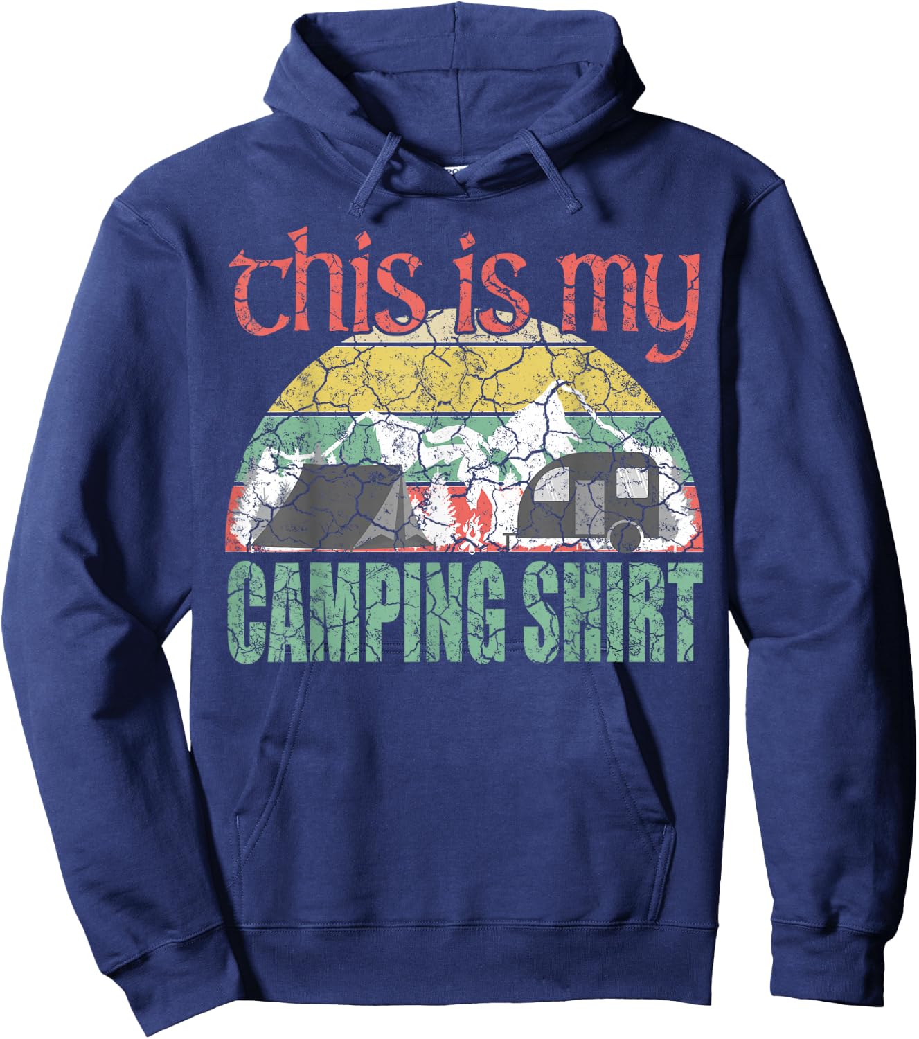 RV Life Camper Shirt This is my Camping T Shirt Hoodie - Hoodie | Navy