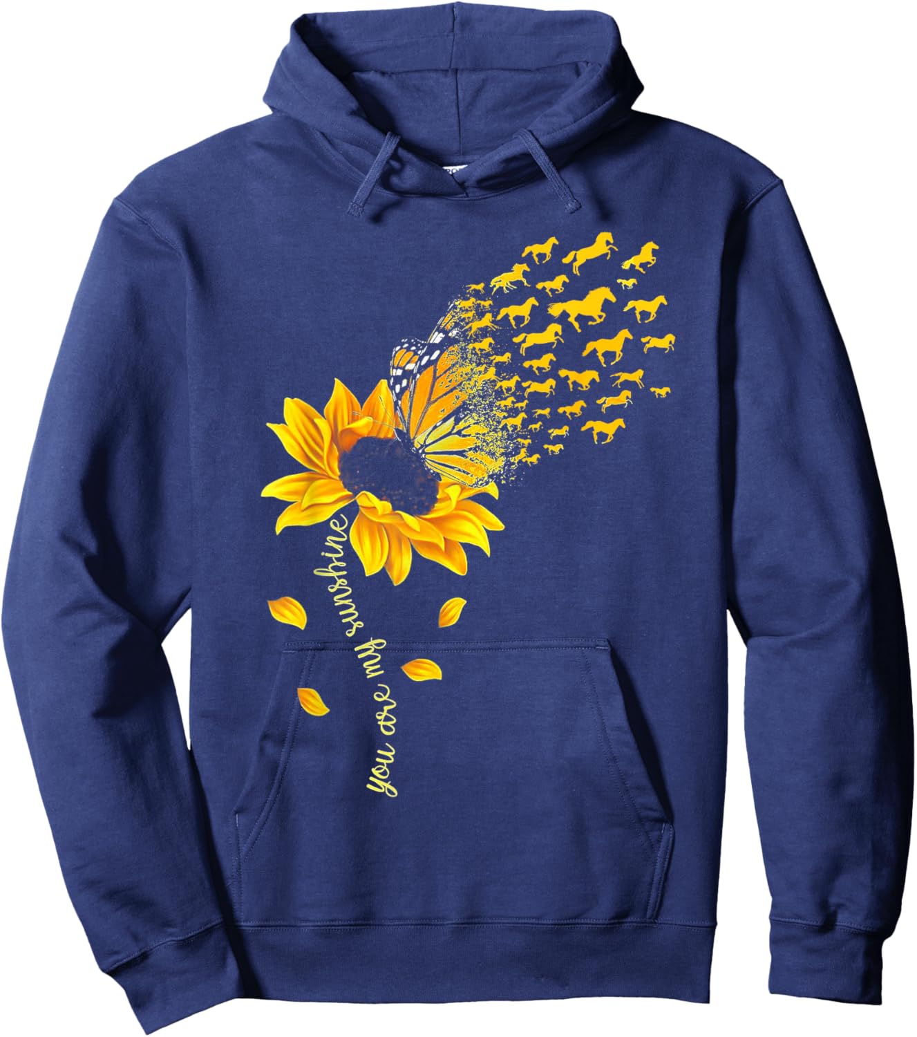 You are My Sunshine Horse Sunflower Funny Horses Lover Hoodie - Hoodie | Navy
