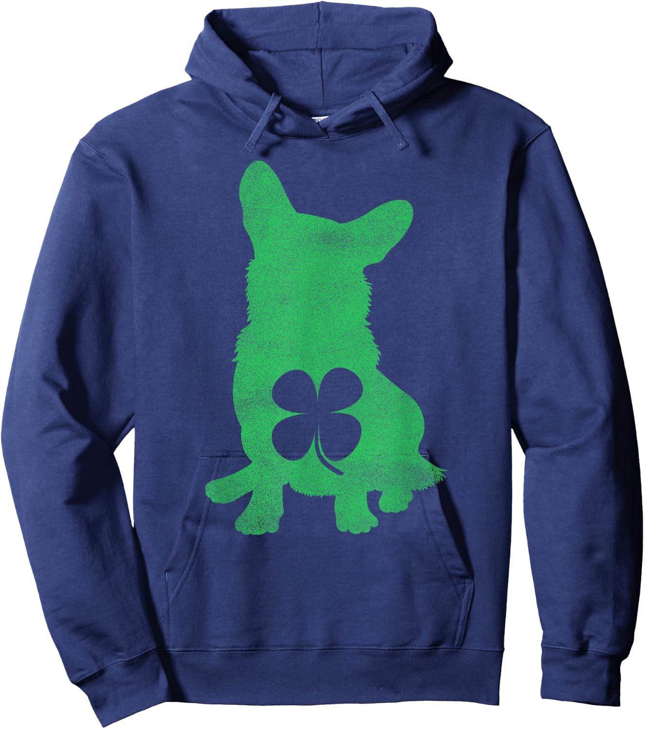 Corgi Dog Shamrock St. Patrick's Day Gift Saint Paddy's Women Kids Hoodie - Hoodie | Navy