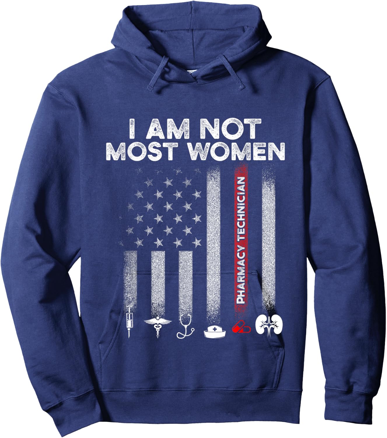 Pharmacy Technician Most Women Certified Pharma Tech Hoodie - Hoodie | Navy