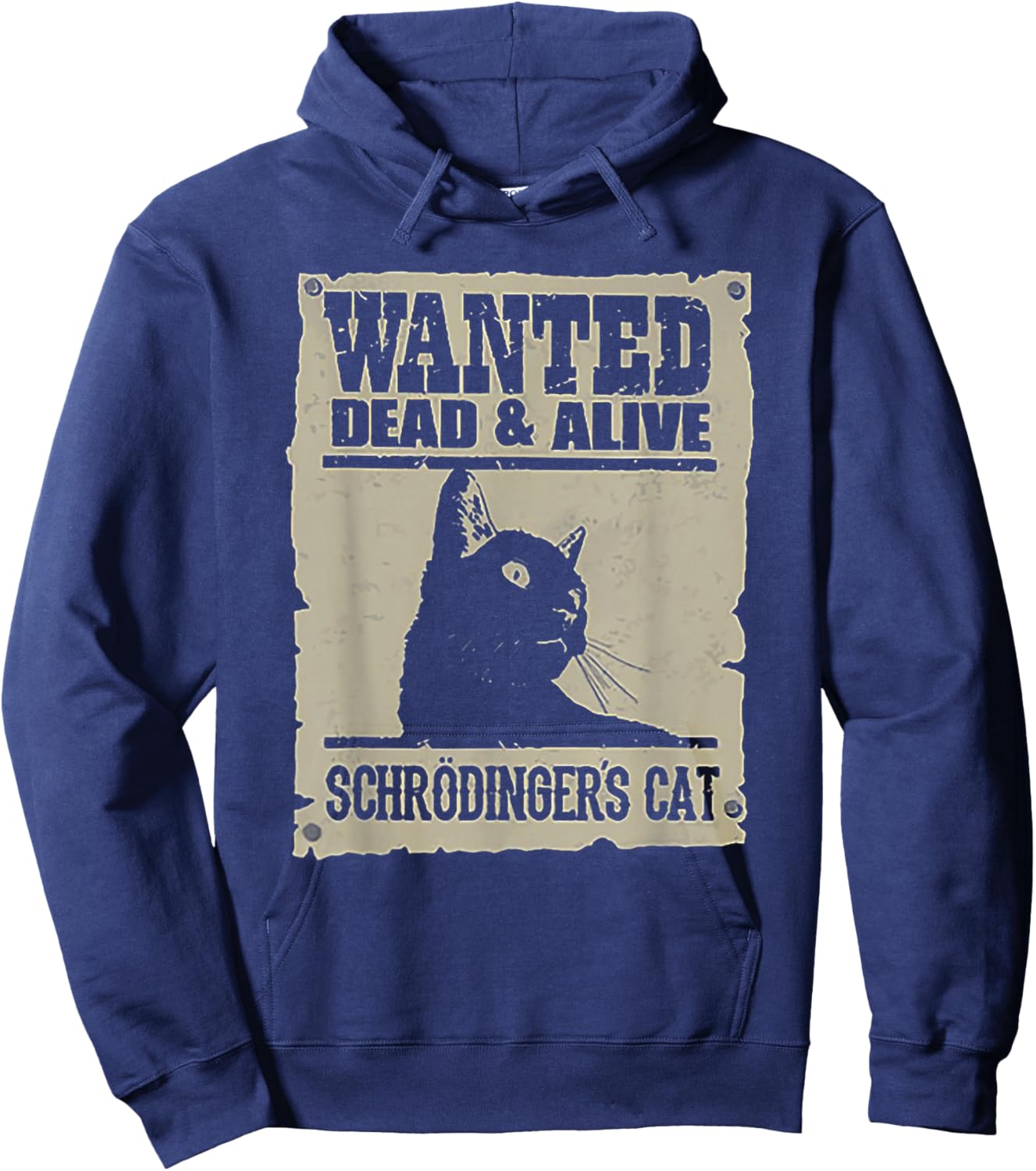 Wanted Dead and Alive Schrodinger's Cat Hoodie - Hoodie | Navy