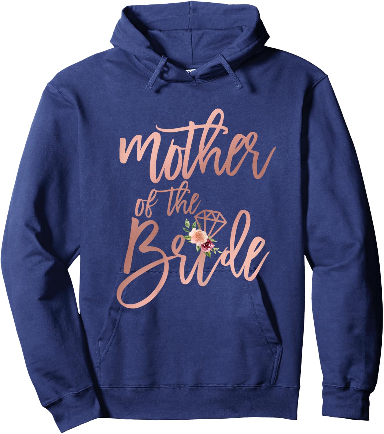 Wedding Shower for Mom from Bride Mother of the Bride Floral Hoodie - Hoodie | Navy