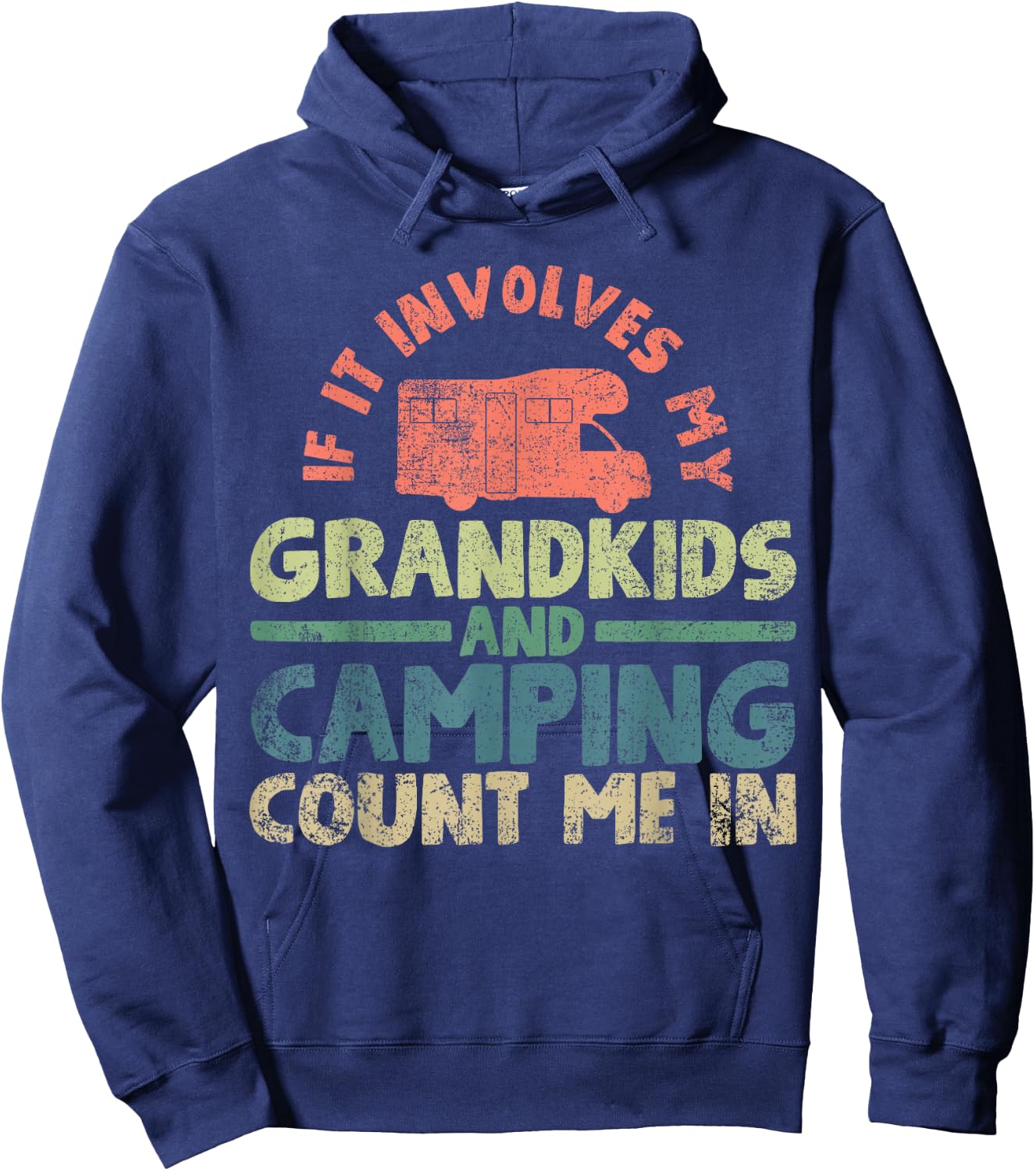 RV Camping Grandma Grandpa Camper Hoodie - Hoodie | Navy